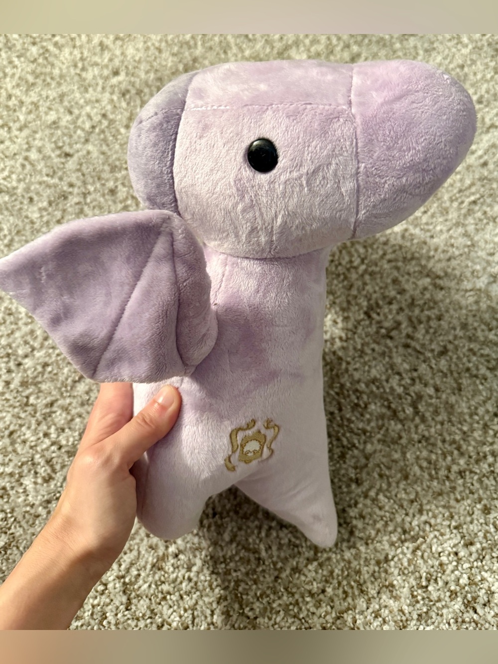 Bellzi Terri The Pterodactyl Dinosaur Purple Soft Plushie 12" Kidcore Dino